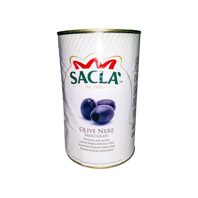 Olive nere denocciolate latta Saclà 