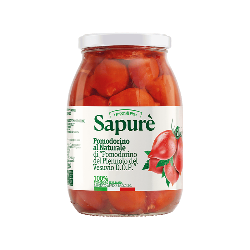 Pomodorini del Piennolo DOP intero al naturale Sapurè